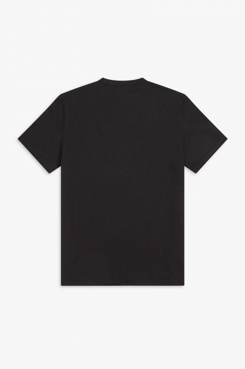 Black Fred Perry Ringer Men's T Shirts | PH 1743GSOL